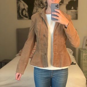 Tan Anthropologie Tweed Blazer